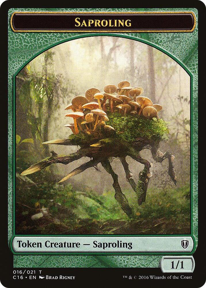 Bird (002) // Saproling  (016) Double-Sided Token (Back)