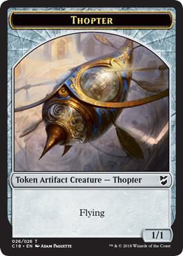 Cat Warrior // Thopter (026) Double-Sided Token (Back)