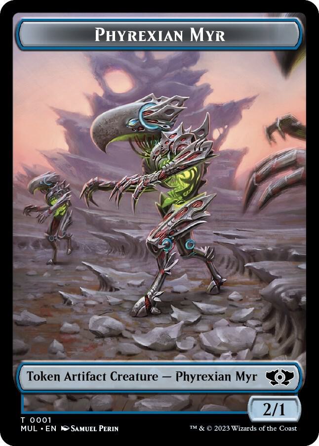 Emblem - Teferi's Talent // Phyrexian Myr Double-Sided Token (Back)