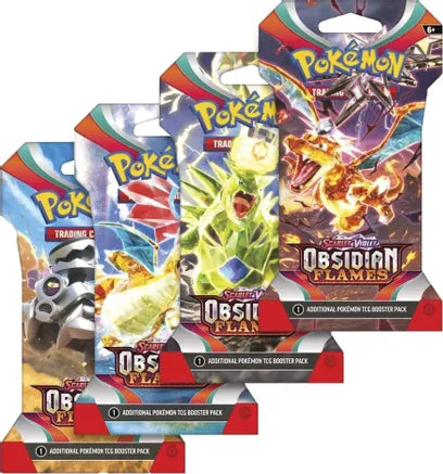 Obsidian Flames Sleeved Booster Pack  [Set of 3]