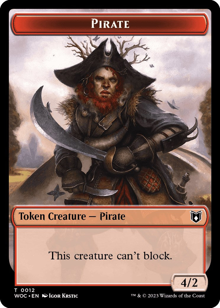 Pirate // Human Soldier Double-Sided Token