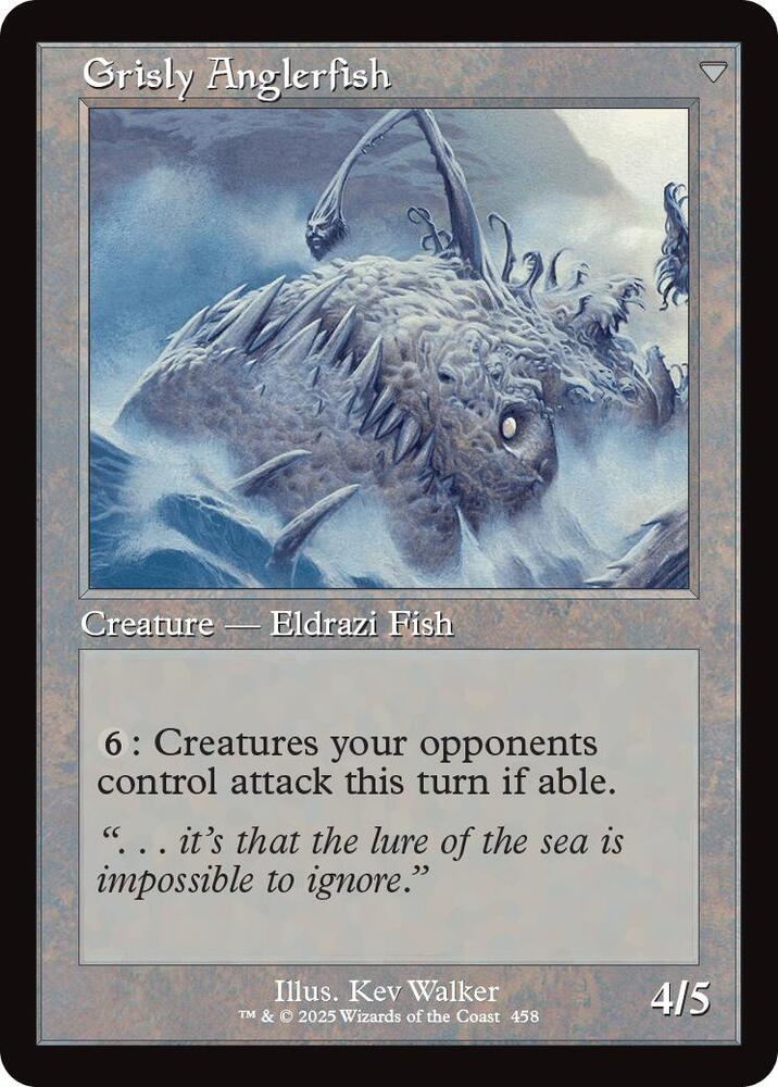 Grizzled Angler (Retro Frame) (Back)