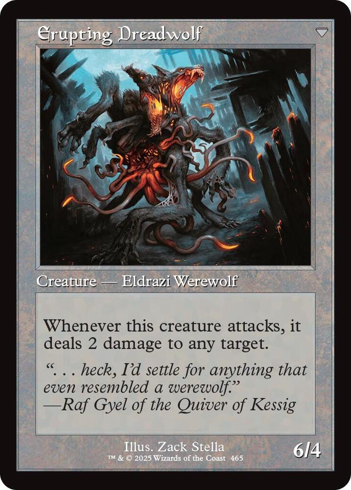 Smoldering Werewolf (Retro Frame) (Back)